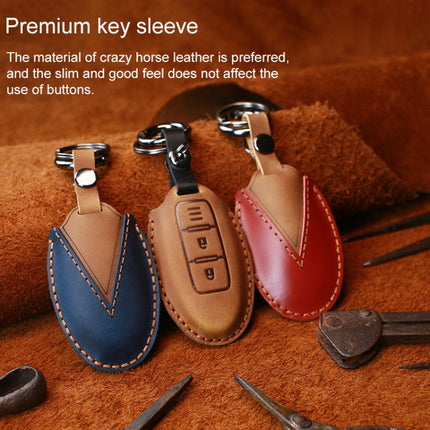 For Nissan Car Cowhide Leather Key Protective Cover Key Case, Three Keys Tailgate Version, For Nissan, Three Keys Tailgate Version