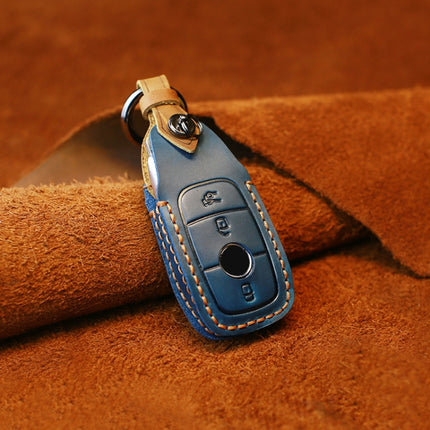 For Mercedes-Benz New Style Car Cowhide Leather Key Protective Cover Key Case, For Mercedes-Benz New Style