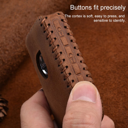For Volvo Single Slit Style Car Cowhide Leather Key Protective Cover Key Case, For Volvo Single Slit Style