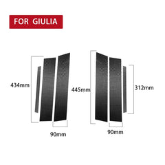For Alfa Romeo Giulia Carbon Fiber Car B / C / Middle Pillar Door Window Decorative Sticker,Left and Right Drive Universal