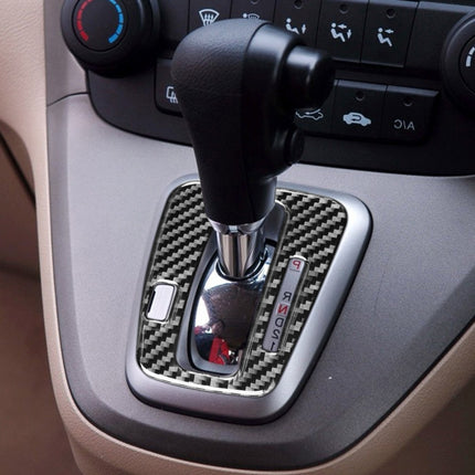 Carbon Fiber Car Gear Indicator Frame Decorative Sticker for Honda CRV 2007-2011,Right Drive, Gear Indicator Frame,Right Drive