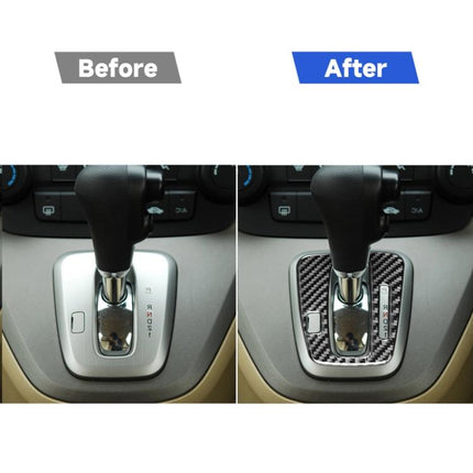 Carbon Fiber Car Gear Indicator Frame Decorative Sticker for Honda CRV 2007-2011,Right Drive, Gear Indicator Frame,Right Drive