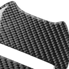 2 PCS / Set Carbon Fiber Car Steering Wheel Logo + Chin Decorative Sticker for Dodge Challenger 2015 to Now, Left Driving