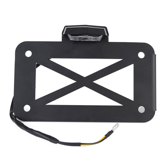 Motorcycle American Cruise Retro License Plate Holder with Light, License Plate Holder