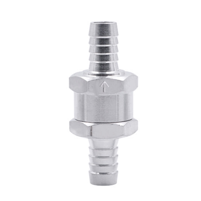 Car 10mm Aluminium Alloy Fuel Petrol One Way Non Return Check Valve, 10mm Silver