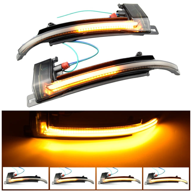 1 Pair For Audi A4 B8 Car Dynamic LED Turn Signal Light Rearview Mirror Flasher Water Blinker