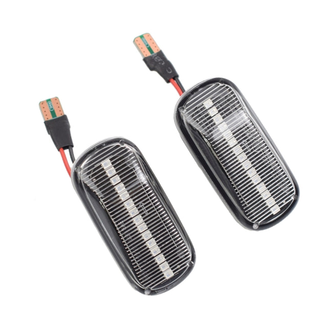 2pcs For Honda Civic 2001-2015 Car Dynamic LED Fender Side Light 34301-S5H-T02, For Honda Civic 2001-2015 (Transparent), For Honda Civic 2001-2015 (Transparent Black)