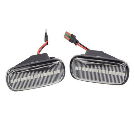 2pcs For Honda Civic 2001-2015 Car Dynamic LED Fender Side Light 34301-S5H-T02, For Honda Civic 2001-2015 (Transparent), For Honda Civic 2001-2015 (Transparent Black)