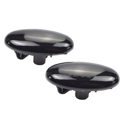 2pcs For Mazda 2 DY 2003-2007 Car Dynamic LED Fender Side Light, For Mazda 2 DY 2003-2007 (Transparent Black)