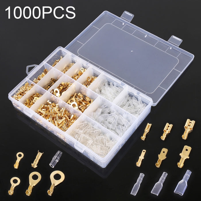 1000 in 1 Cable Spade Plug Connector DIY Terminal Connectors, 1000 in 1
