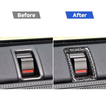 2 PCS Car Carbon Fiber Left and Right Door Lock Decorative Sticker for Nissan GTR R35 2008-2020, Left and Right Drive Universal, Door Lock