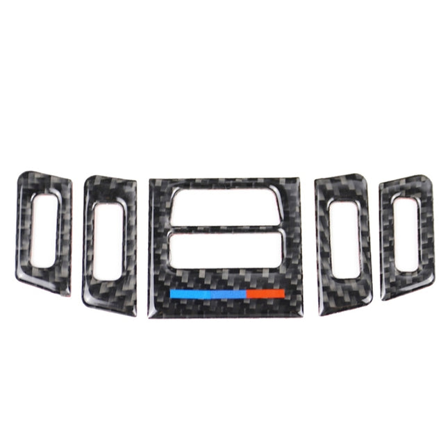 5 PCS Low Matching Three Color Carbon Fiber Car Air Outlet Decorative Sticker for BMW E90 / E92 / E93 2005-2012, Low Matching Air Outlet(Three Color)
