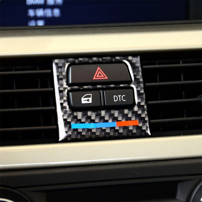 5 PCS Low Matching Three Color Carbon Fiber Car Air Outlet Decorative Sticker for BMW E90 / E92 / E93 2005-2012, Low Matching Air Outlet(Three Color)