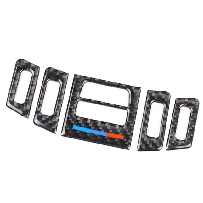 5 PCS Low Matching Carbon Fiber Car Air Outlet Decorative Sticker for BMW E90 / E92 / E93 2005-2012, Low Matching Air Outlet