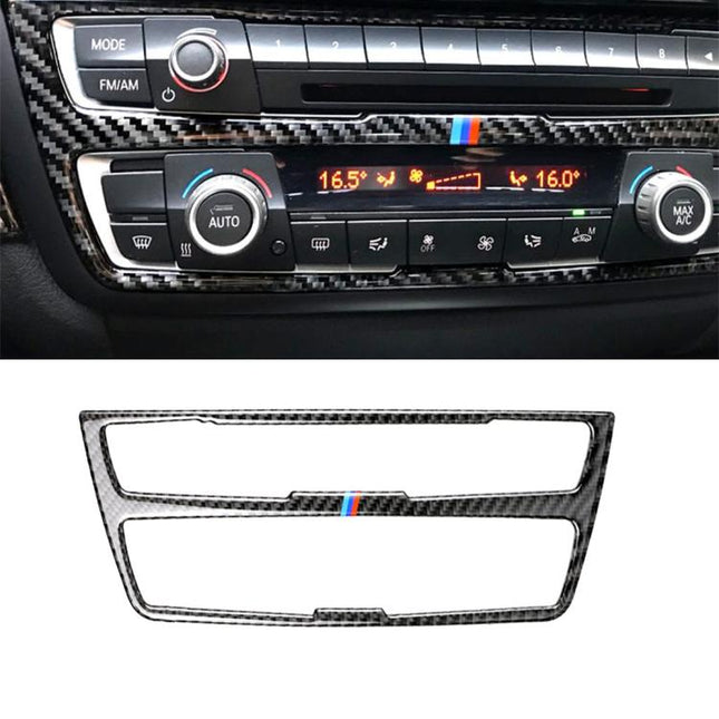 Three Color Carbon Fiber Car CD Panel Decorative Sticker for BMW (F30) 2013-2015 / (F34) 2013-2016, CD Panel(Three Color)