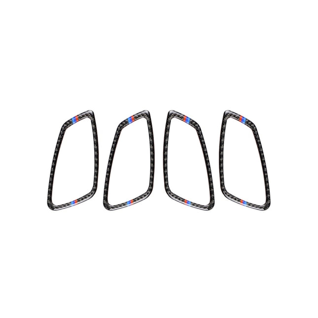 Three Color Carbon Fiber Car Door Handle Decorative Sticker for BMW E90 / 320i / 318i / 325i, Door Handle(Three Color)