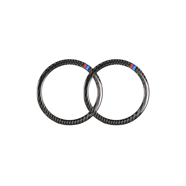 Three Color Carbon Fiber Car Horn Circle Decorative Sticker for BMW E90 / E84 / 320i / 325i, Horn Circle(Three Color)