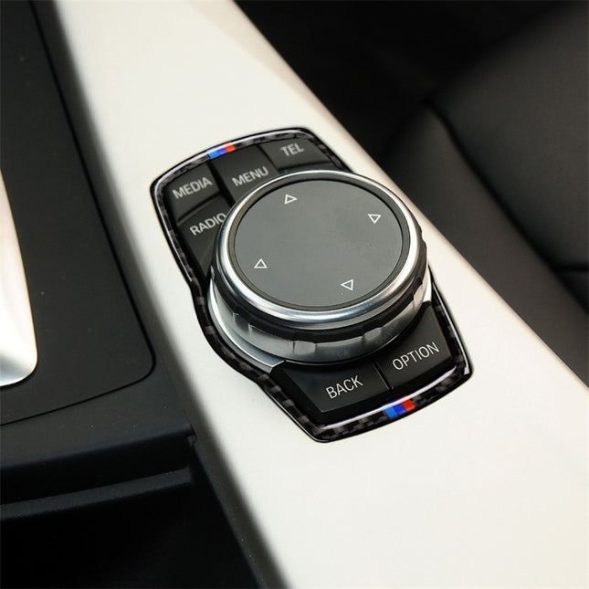 Three Color Carbon Fiber Car Multimedia Frame Decorative Sticker for BMW X3 / X4 / X5 / X6 / F07 / F10 / F15 / F16 / F20 / F25 / F26 / F30 / F34, Multimedia Frame(Three Color)