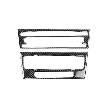 Carbon Fiber Car Central Control CD Panel Decorative Sticker for BMW E90 / E92 2005-2012, Non Navigation with Hole, CD Panel(Non Navigation with Hole)