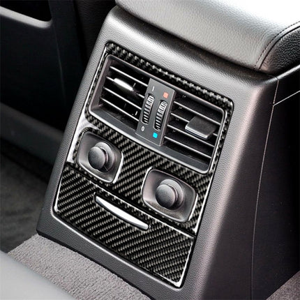 Carbon Fiber Car Rear Air Vent Combination Decorative Sticker with Hole for BMW E90 / E92 2005-2012, Rear Air Vent Combination with Hole, Rear Air Vent Combination
