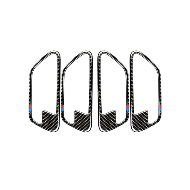 Three Color Carbon Fiber Car Door Bowl Decorative Sticker for BMW F30 2013-2018 / F34 2013-2017, Door Bowl(Three Color), Door Bowl