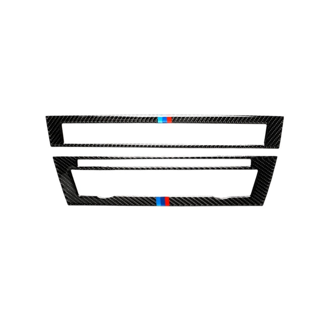 Three Color Carbon Fiber Car CD Panel Decorative Sticker for BMW 5 Series F10 2011-2017, CD Panel(Three Color), CD Panel