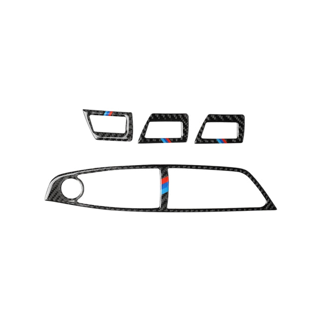 Three Color Carbon Fiber Car Left Driving Lifting Panel Decorative Sticker for BMW 5 Series F10 2011-2018, Left Driving Lifting Panel(Three Color), Left Driving Lifting Panel