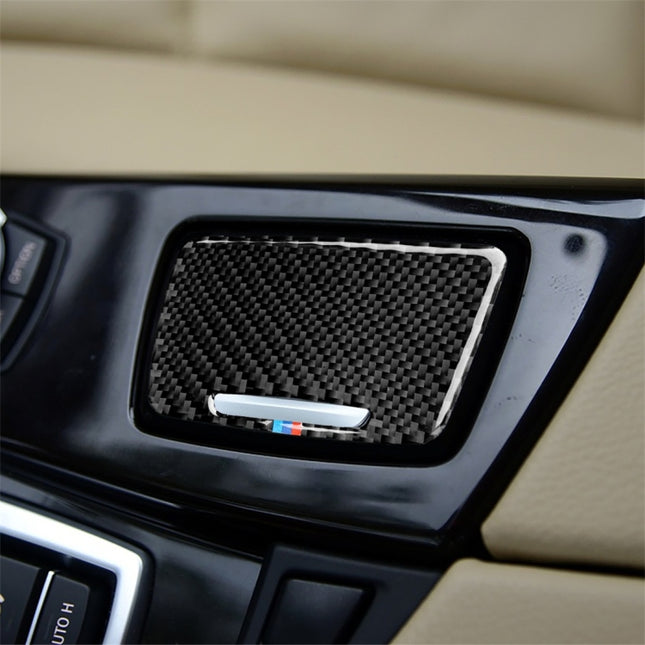 Three Color Carbon Fiber Car Ashtray Decorative Sticker for BMW 5 Series F10 2011-2017, Ashtray(Three Color), Ashtray