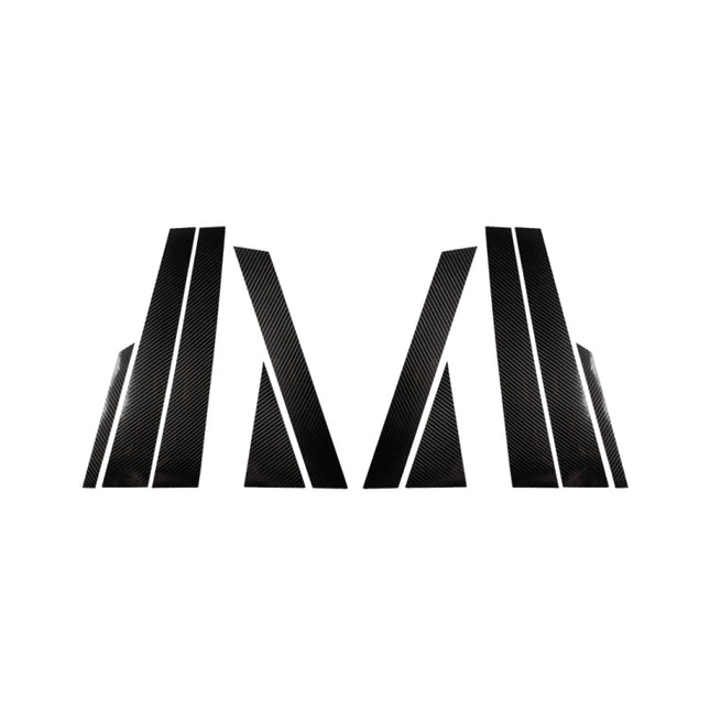 10 in 1 Car Carbon Fiber Center Pillar Decorative Sticker for Audi Q7 / SQ7 4M 2016-2019, Left and Right Drive Universal, For Audi Q7