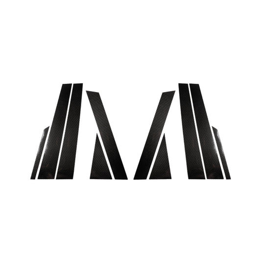 10 in 1 Car Carbon Fiber Center Pillar Decorative Sticker for Audi Q7 / SQ7 4M 2016-2019, Left and Right Drive Universal, For Audi Q7