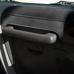 2 in 1 Car Carbon Fiber Front Passenger Seat Handrail Decorative Sticker for Jeep Wrangler JK 2007-2010, Left and Right Drive Universal