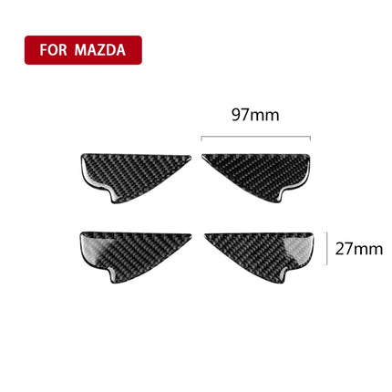 Car Carbon Fiber Inner Door Bowl Decorative Sticker for Mazda, Left and Right Drive Universal, Inner Door Bowl