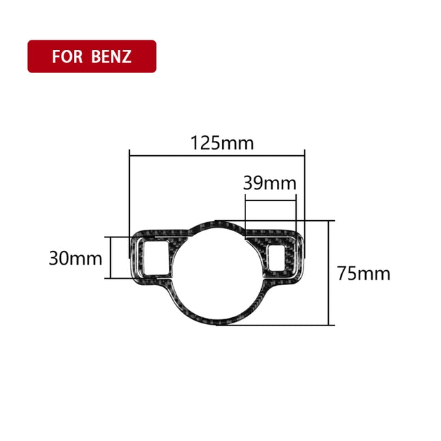 Car Carbon Fiber Solid Color Headlight Switch C Decorative Sticker for Mercedes-Benz A 2013-2018/B Class 2013-2018/C Class 2007-2013, Left Drive, Solid Color Headlight Switch C