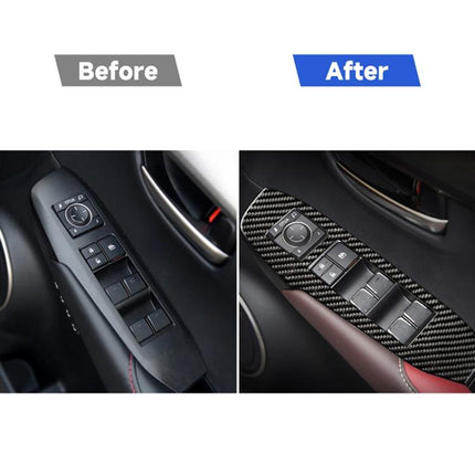 Car Carbon Fiber Window Glass Lift Decorative Sticker for Lexus NX200 / 200t / 300h 2014-2021, Right Drive, Window Glass Lift, Right Drive