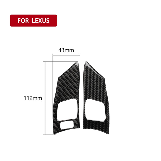 Car Carbon Fiber Steering Wheel Button A Decorative Sticker for Lexus IS250 300 350C 2006-2012, Left and Right Drive Universal, Steering Wheel Button A