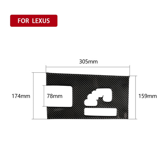 Car Carbon Fiber Gears B Decorative Sticker for Lexus IS250 300 350C 2006-2012, Right Drive