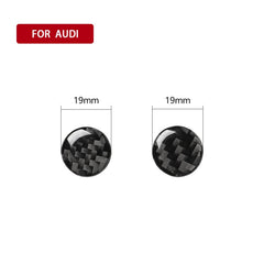 Car Carbon Fiber Air Conditioning Button Decorative Sticker for Audi A6 S6 C7 A7 S7 4G8 2012-2018, Left and Right Drive Universal