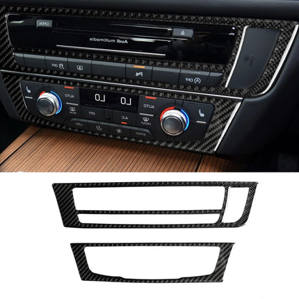 Car Carbon Fiber Air Conditioning CD Panel Decorative Sticker for Audi A6 S6 C7 A7 S7 4G8 2012-2018, Right Drive, Air Conditioning CD Panel, Right Drive