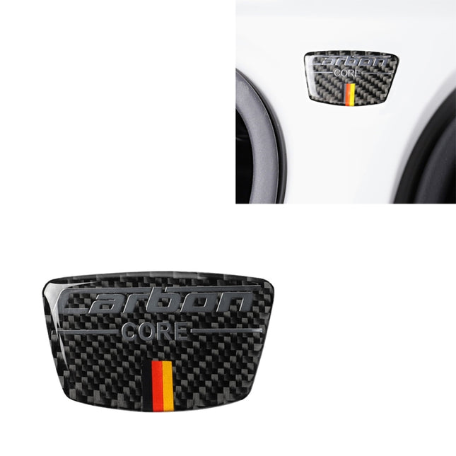 Car Carbon Fiber German Flag Pattern Doorpost Decorative Sticker for Audi TT, Left and Right Drive Universal, Doorpost German Color