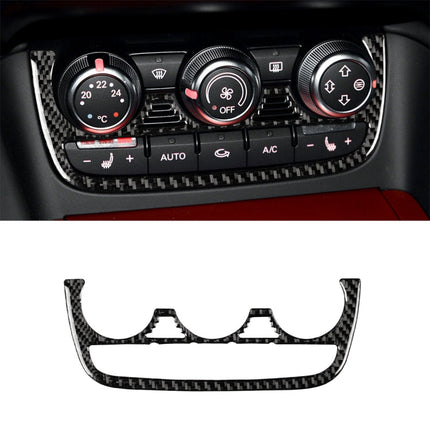 Car Carbon Fiber Air Conditioning Button Decorative Sticker for Audi TT 8n 8J MK123 TTRS 2008-2014, Left and Right Drive Universal, Air Conditioning Button
