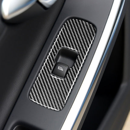 3 PCS Car Carbon Fiber Window Lifting Button Decorative Stickers for Volvo V60 2010-2017 / S60 2010-2018, Right Drive, Window Lifting Button, Right Drive