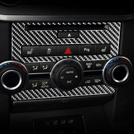 Car Carbon Fiber Central Control CD Panel Decorative Sticker for Land Rover Discovery 4 2010-2016, Left and Right Drive Universal, Central Control CD Panel