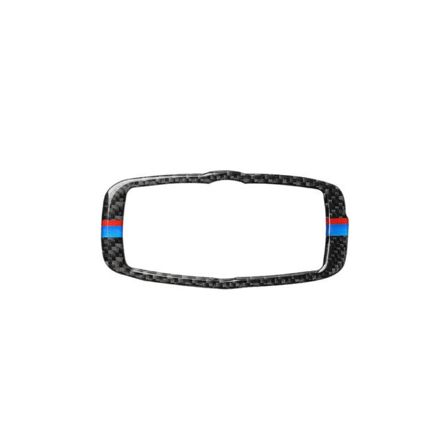 Car Carbon Fiber Tricolor Headlight Switch Frame Decorative Sticker for BMW 2008-2013 X5 E70 / X6 E71 / 5 Series E60 2008-2010, Left and Right Drive Universal, Headlight Switch Frame