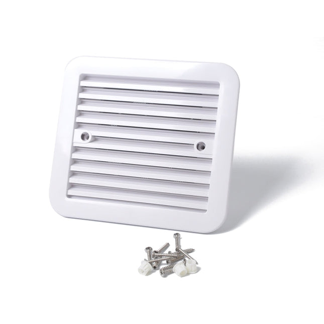12V White Air Vent with Fan RV Trailer Caravan Gale Side Air Ventilation, A0672-02