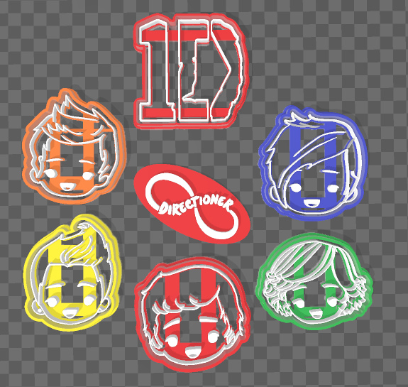 One Direction Cookie cutters