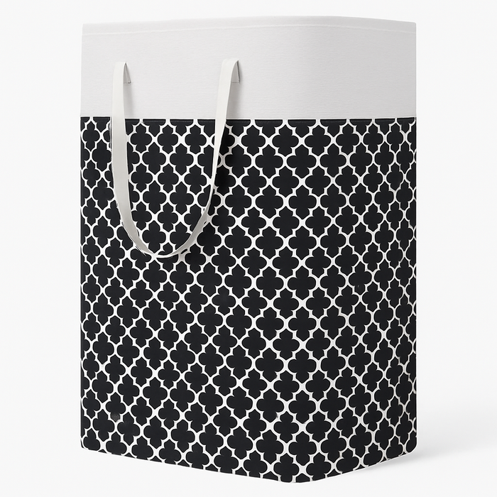 75L Large Laundry Basket with Extended Handle – Foldable Dirty Clothes Storage Bag, Gray Laundry Hamper for Bathroom, Bedroom, Dorm & Laundry Room