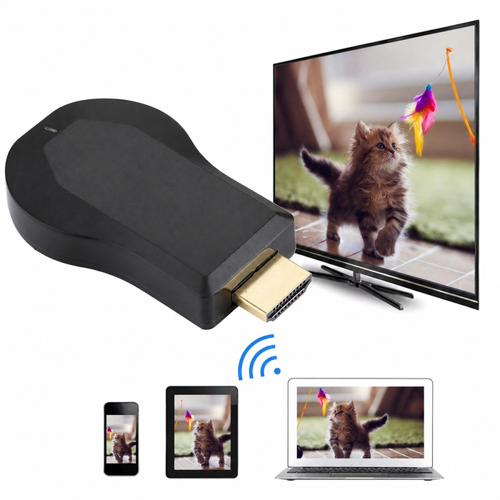 M4 Plus Wireless WiFi Display Dongle Receiver Airplay Miracast DLNA 1080P HDMI TV Stick for iPhone, Samsung, and other Android Smartphones, M4 Plus