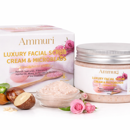 Retinol Facial Scrub & Exfoliating Cream for Smooth Skin | Ammuri