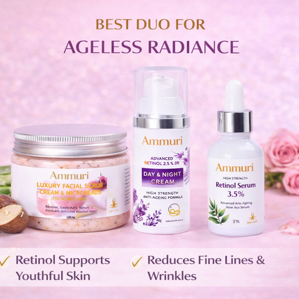 Retinol Facial Scrub & Exfoliating Cream for Smooth Skin | Ammuri