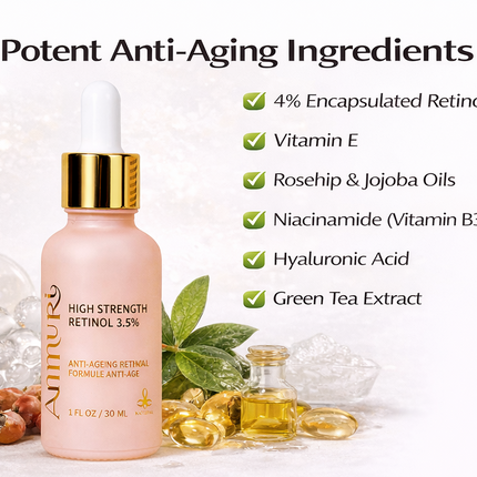 Retinol 3.5% Anti-Ageing Serum for Wrinkles & Skin Firming | Ammuri